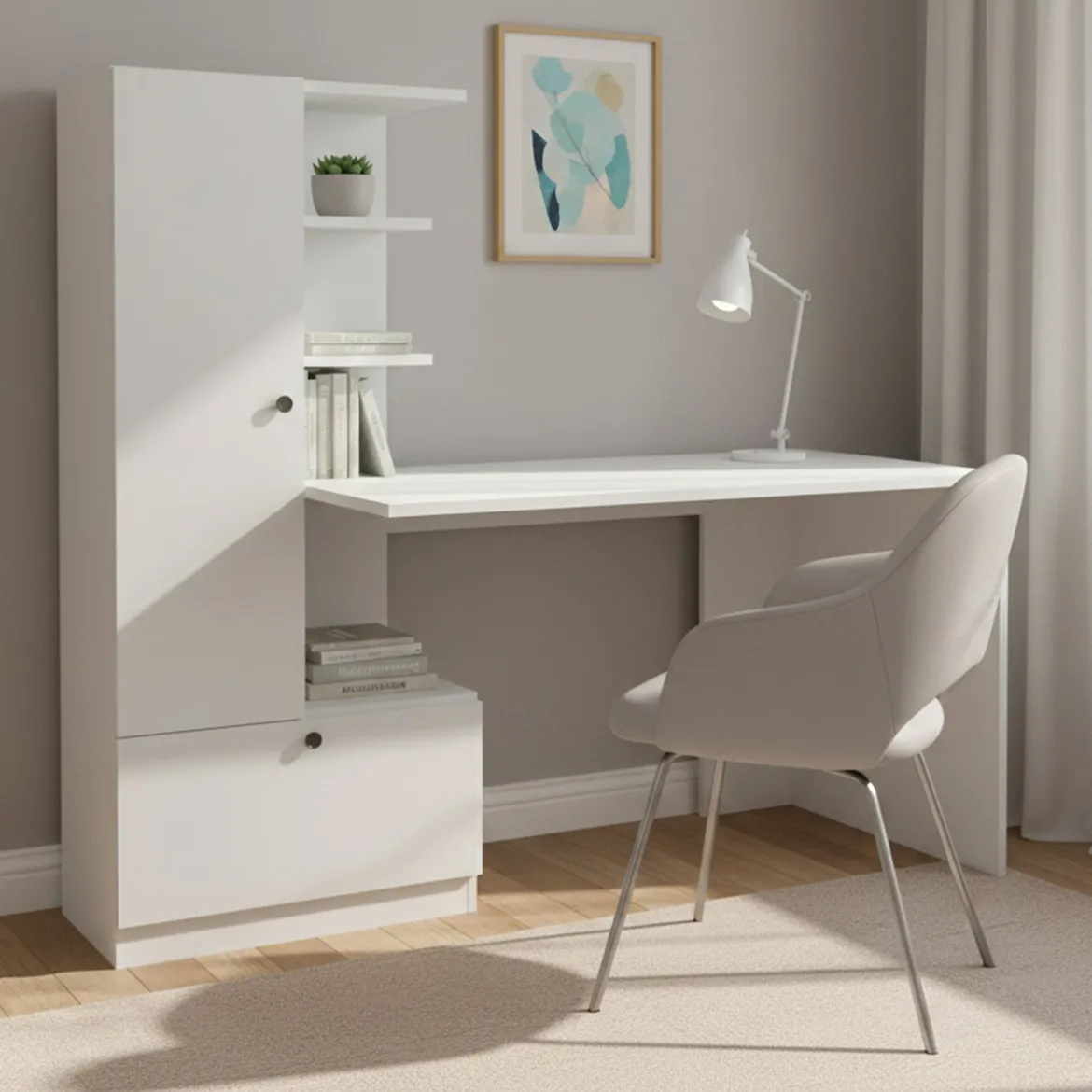 Scrivania lineare bianca 150x80cm - Ascorbato
