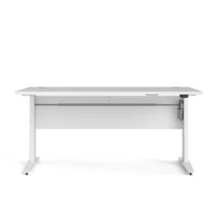 Scrivania lineare bianca 160x60cm con 3 cassetti - Bardi