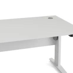 Scrivania lineare bianca 160x60cm con 3 cassetti - Bardi