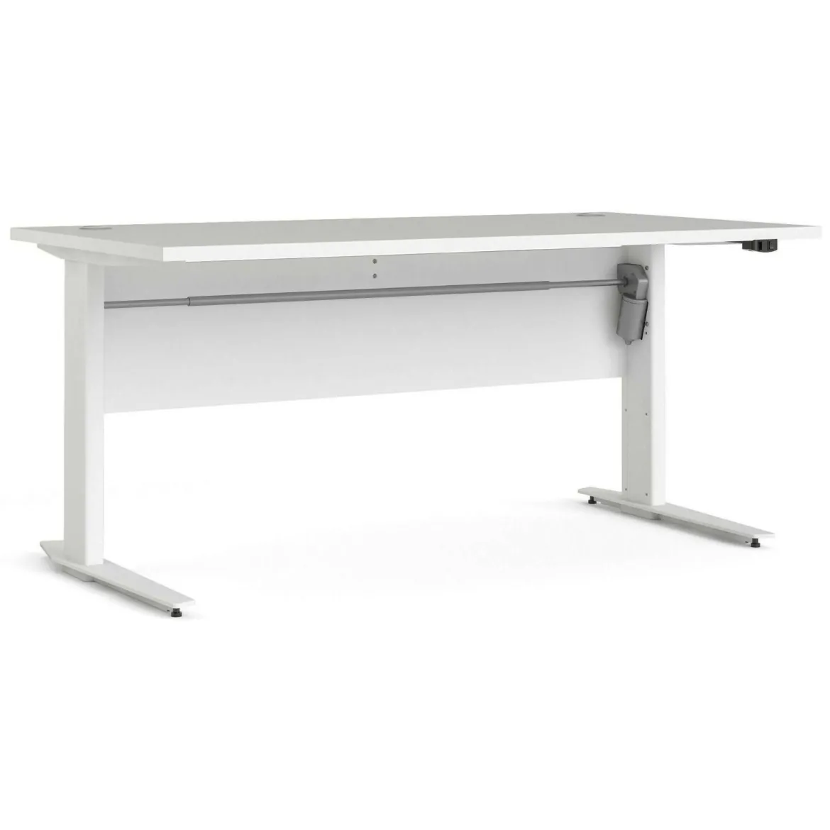 Scrivania lineare bianca 160x60cm con 3 cassetti - Bardi