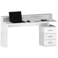 Scrivania lineare bianca 160x60cm in legno - Flaminia