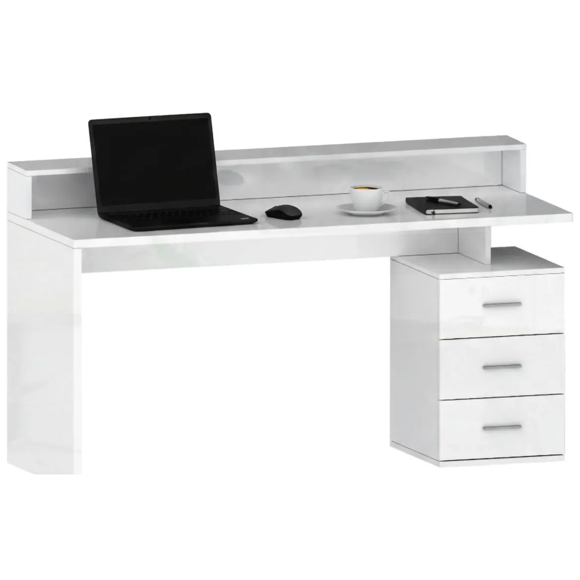 Scrivania lineare bianca 160x60cm in legno - Flaminia