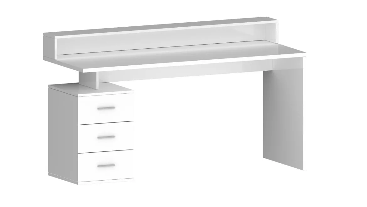 Scrivania lineare bianca 160x60cm in legno - Flaminia