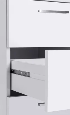 Scrivania lineare bianca 160x60cm in legno - Flaminia