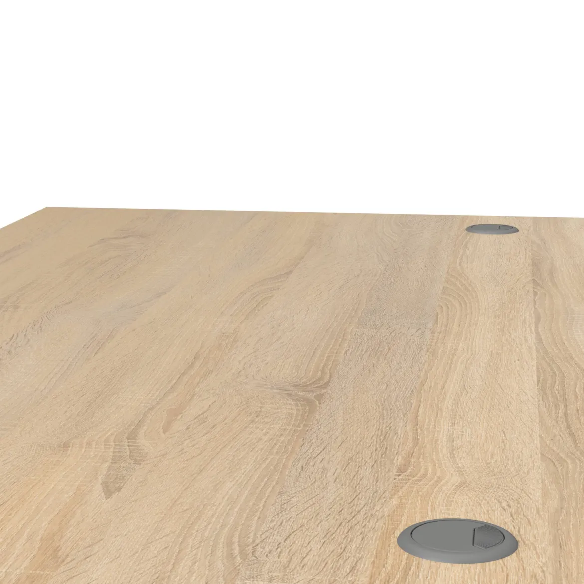 Scrivania lineare grigia e quercia 150x80cm in legno - Ascorbato
