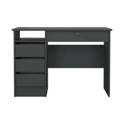 Scrivania lineare grigia 109x48cm con 3 cassetti - Franklin