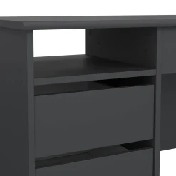 Scrivania lineare grigia 109x48cm con 3 cassetti - Franklin
