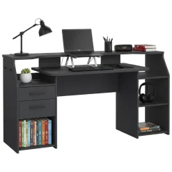 Scrivania lineare grigia 171x62cm con 1 cassetto - Zennithor
