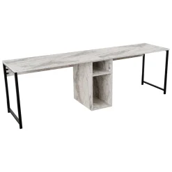 Scrivania lineare marmo e nera 240x60cm - Violet