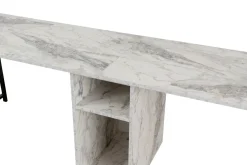 Scrivania lineare marmo e nera 240x60cm - Violet
