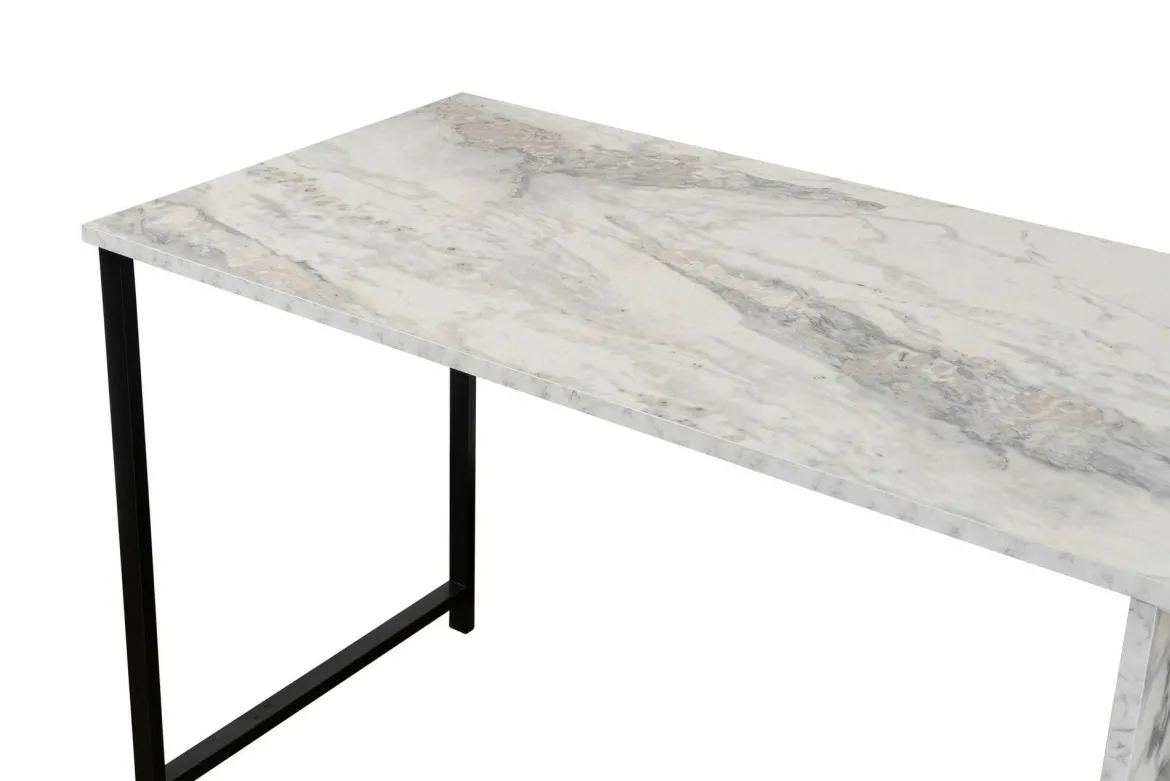 Scrivania lineare marmo e nera 240x60cm - Violet