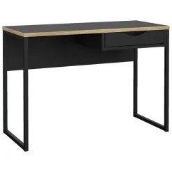 Scrivania lineare nera 110x48cm con 1 cassetto - Agave