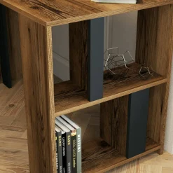 Scrivania lineare noce e antracite 120x60cm - Bising