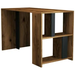 Scrivania lineare noce e antracite 120x60cm - Bising