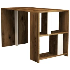 Scrivania lineare noce e bianca 120x60cm - Bising