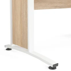 Scrivania lineare quercia e bianca 150x80cm in legno - Ascorbato