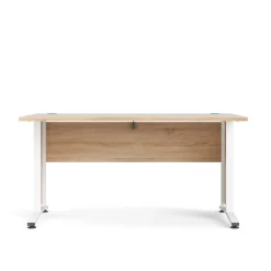 Scrivania lineare quercia e bianca 150x80cm in legno - Ascorbato