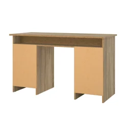Scrivania lineare quercia e nera 139x60cm metallo - Grimilde