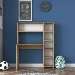 Scrivania lineare quercia 120x48cm con 3 cassetti - Andre