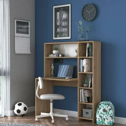 Scrivania lineare quercia 120x48cm con 3 cassetti - Andre