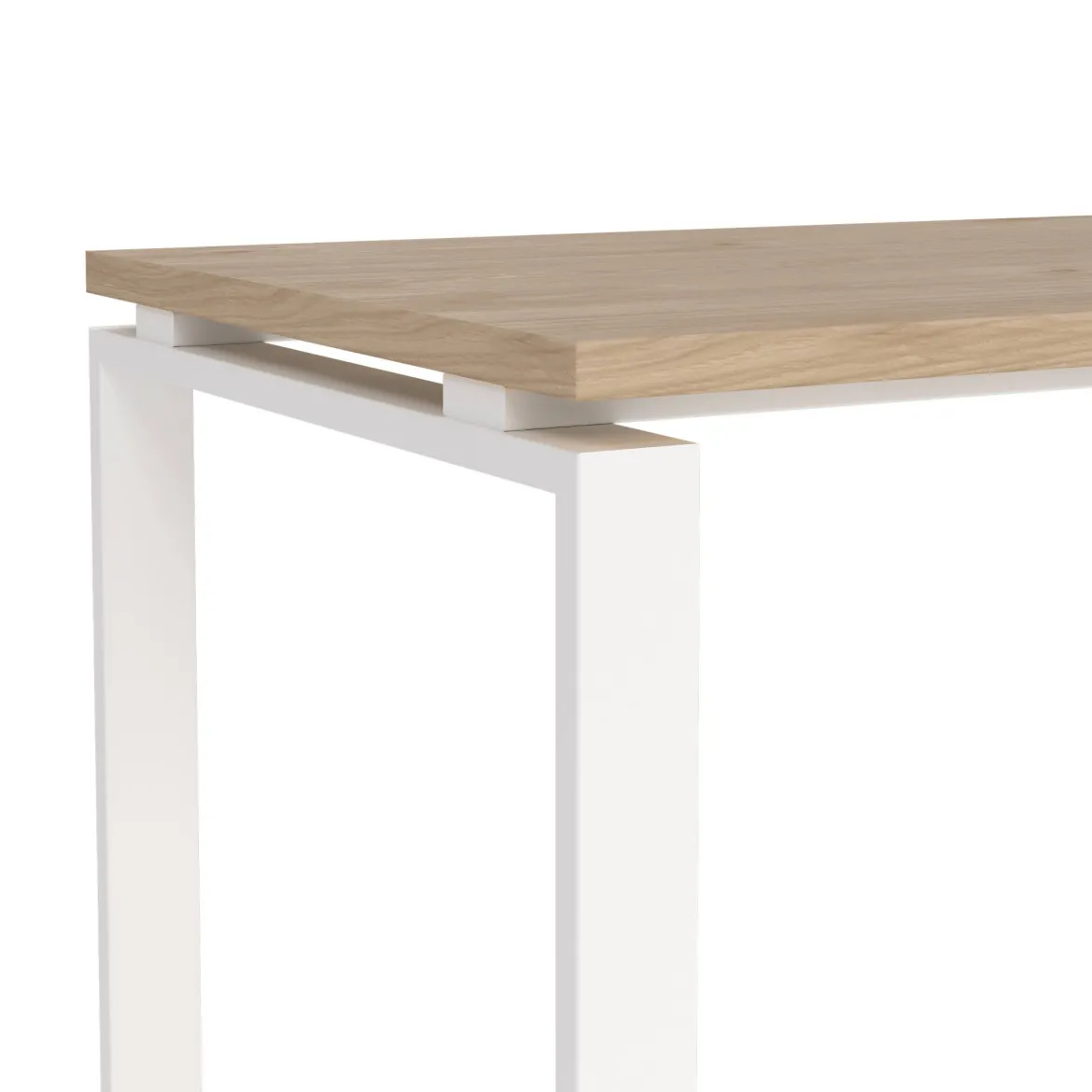 Scrivania lineare rovere e bianca 150x99cm con 3 cassetti - Peipah