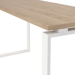 Scrivania lineare rovere e bianca 150x99cm con 3 cassetti - Peipah