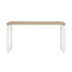 Scrivania lineare rovere e bianca 150x99cm con 3 cassetti - Peipah
