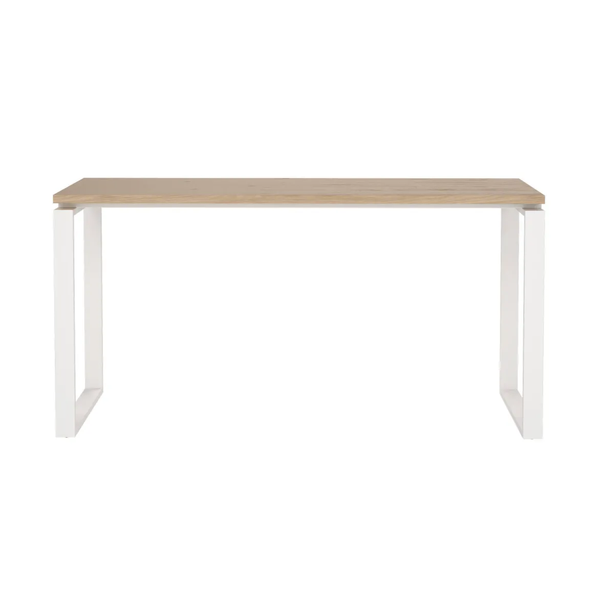 Scrivania lineare rovere e bianca 150x99cm con 3 cassetti - Peipah