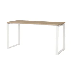 Scrivania lineare rovere e bianca 150x99cm con 3 cassetti - Peipah