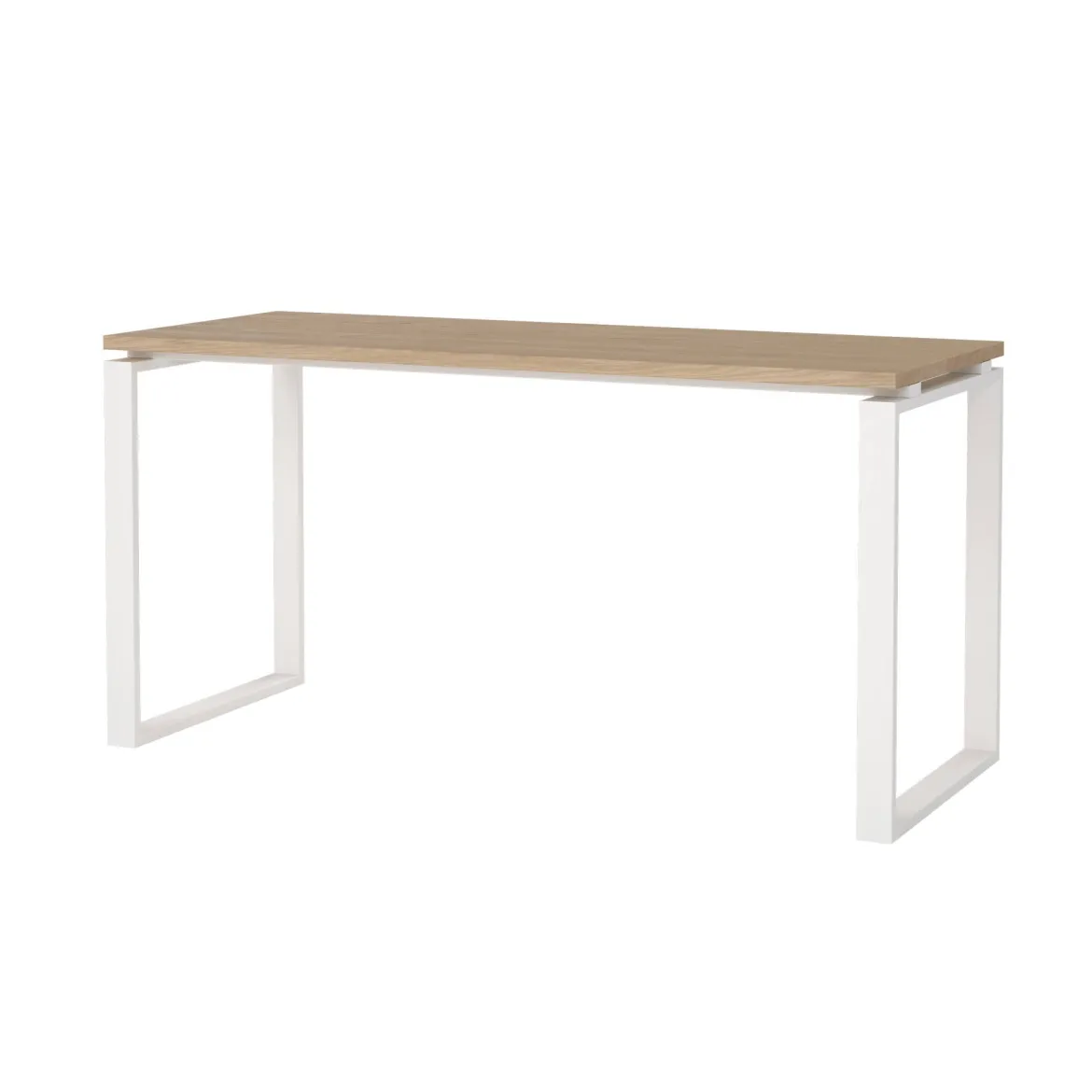 Scrivania lineare rovere e bianca 150x99cm con 3 cassetti - Peipah