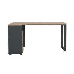 Scrivania lineare rovere e grigia 150x99cmper ufficio - Peipah
