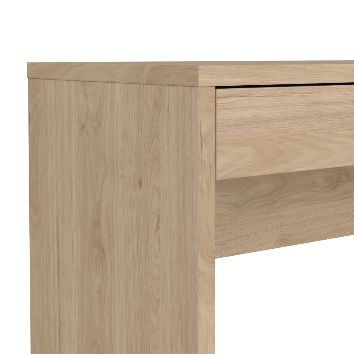 Scrivania lineare rovere 100x39cm con 2 cassetti - Acero