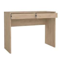 Scrivania lineare rovere 100x39cm con 2 cassetti - Acero