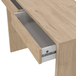 Scrivania lineare rovere 100x39cm con 2 cassetti - Acero