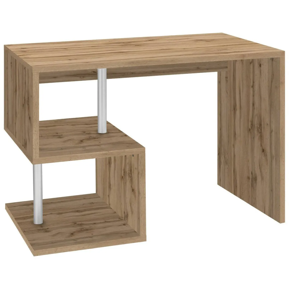 Scrivania lineare rovere 100x50cm con porta pc - Eva