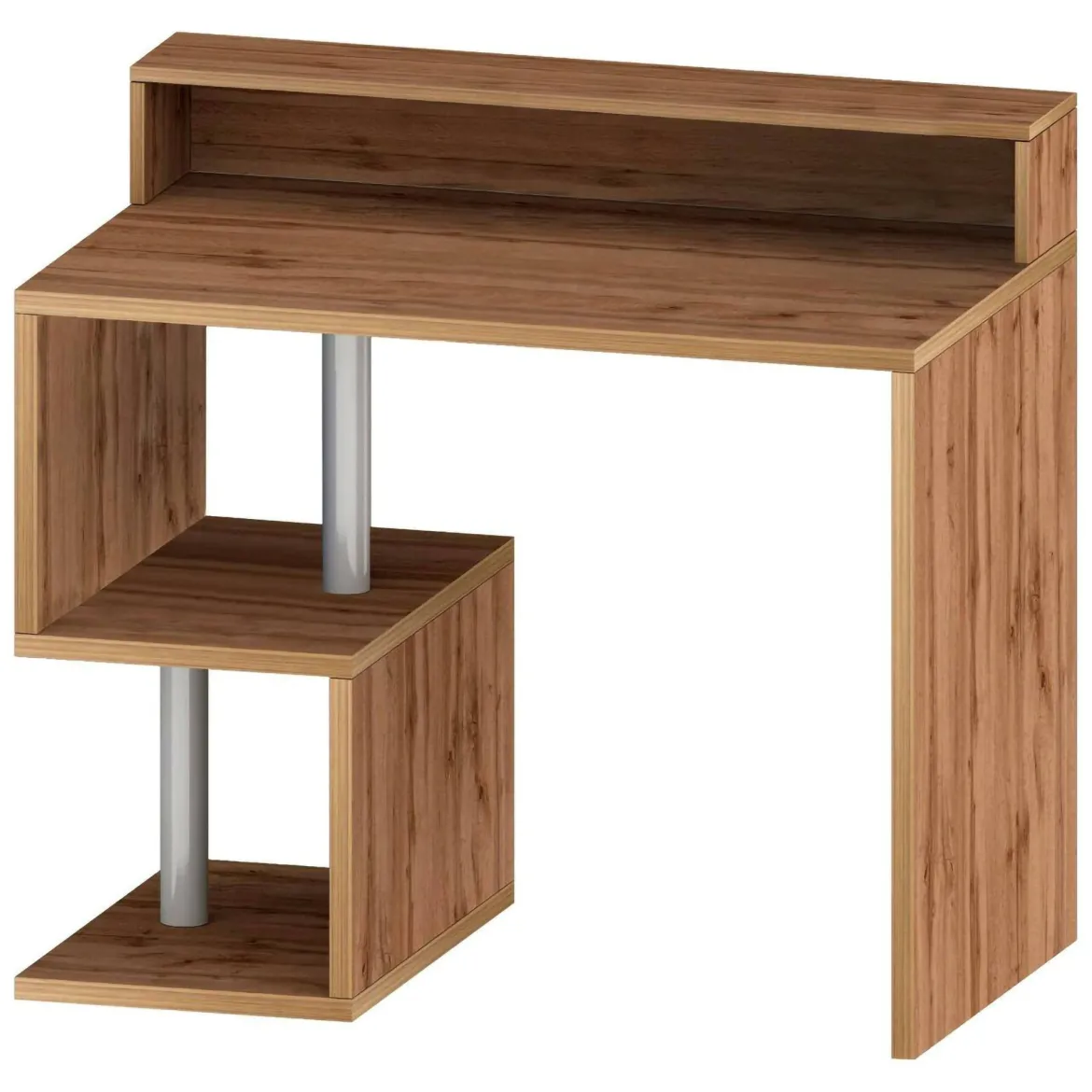 Scrivania lineare rovere 109x48cm con 3 cassetti - Franklin