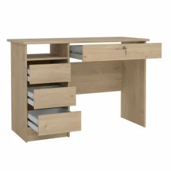 Scrivania lineare rovere 109x48cm con 3 cassetti - Franklin