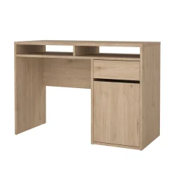 Scrivania lineare rovere 110x48cm con 1 cassetto - Abbadu