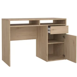 Scrivania lineare rovere 110x48cm con 1 cassetto - Abbadu