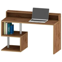 Scrivania lineare rovere 140x60cm con supporto computer - Yemyin