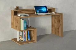 Scrivania lineare rovere 140x60cm con supporto computer - Yemyin