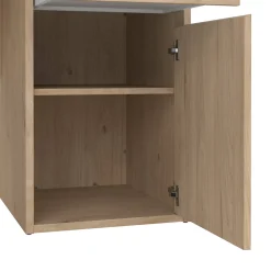 Scrivania lineare rovere 149x48cm con 2 cassetti - Leepi