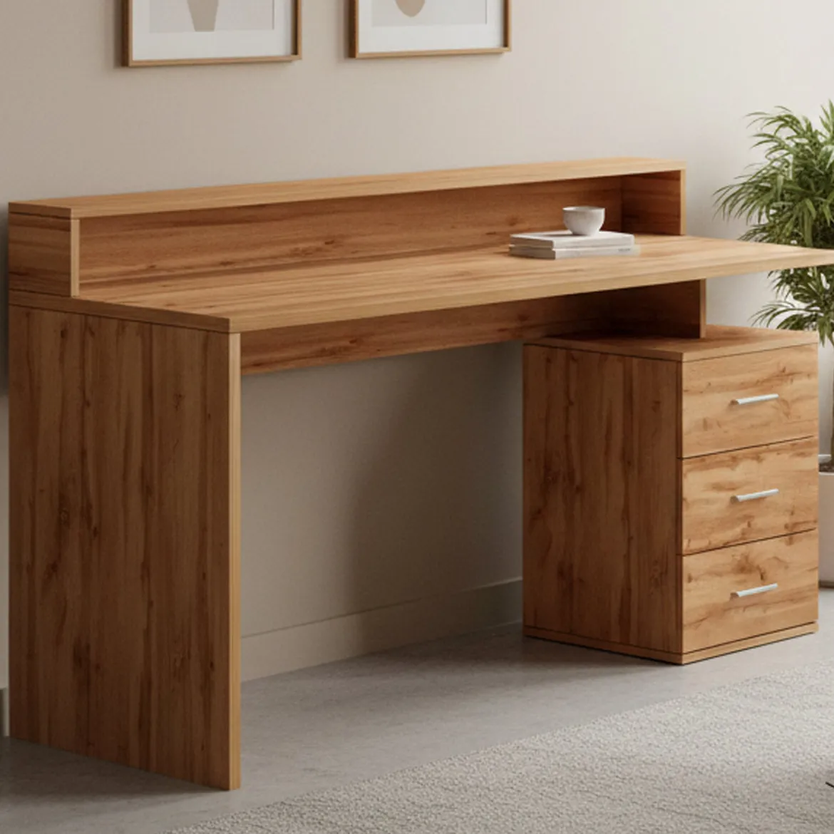 Scrivania lineare rovere 180x60cm - Poseidone