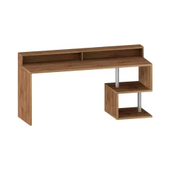 Scrivania lineare rovere 180x60cm con supporto computer - Arre