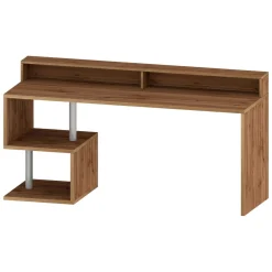 Scrivania lineare rovere 180x60cm con supporto computer - Arre
