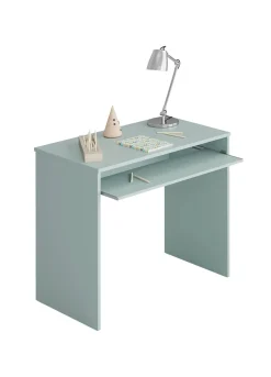 Scrivania lineare verde acqua 79x54cm con supporto computer - Ajeje