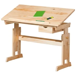 Scrivania Marrone Quercia Materiale Piano in Legno Massello Colore Ripiano Marrone 109x55x63h cm, Sfumatura Colore Struttura Quercia - Carfizzi
