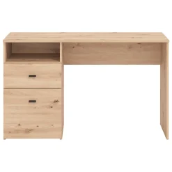 Scrivania Marrone Rovere Nodi Nero 5 Ripiani 5 Vani 150x58x76h cm, Colore Ripiano Marrone - Taceno