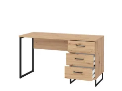 Scrivania Marrone Rovere Nodi un Ripiano Sfumatura Colore Struttura Rovere Nodi 98x45x74h cm, Sfumatura Colore Ripiano Rovere Nodi - Pichil