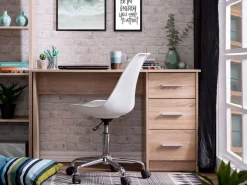 Scrivania Marrone Rovere un Ripiano Sfumatura Colore Ripiano Rovere 90x40x73h cm, Materiale Piano in Legno Nobilitato - Urio